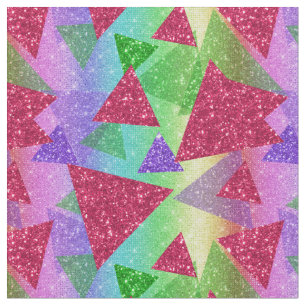 glitter ombre rainbow faux metalltriangles tyg