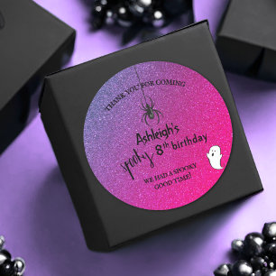 Glitter Ombre Spider Ghost Halloween Glam Favor Runt Klistermärke