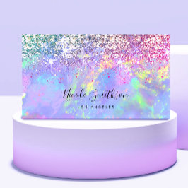 glitter opal affärskort visitkort