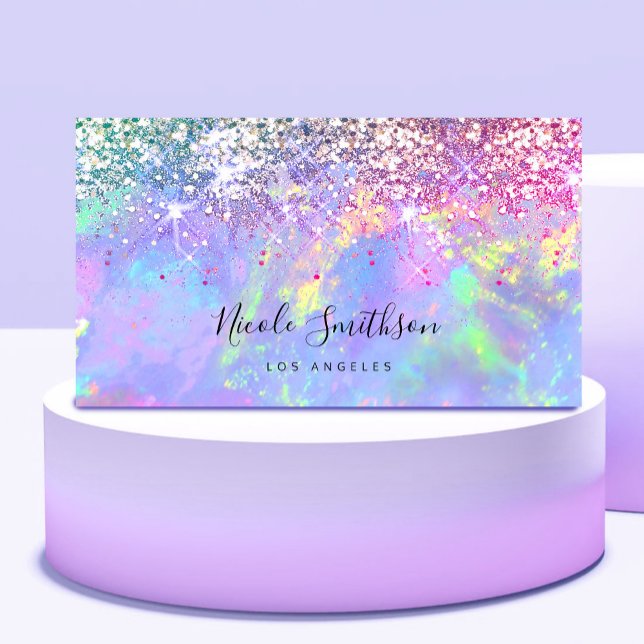glitter opal affärskort visitkort (Skapare uppladdad)