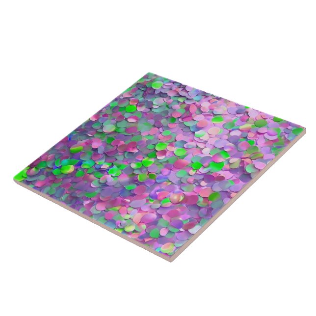 Glitter Opal Modern Holografisk samling Kakelplatta (Sidan)