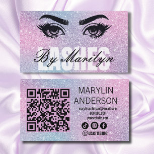 Glitter-övertoningsskannerbar elegant Regnbåge-öve Visitkort