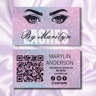 Glitter-övertoningsskannerbar elegant Regnbåge-öve Visitkort
