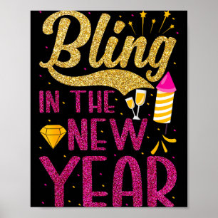Glitter på nyårsafton Nyårsfest för kvinnor Poster
