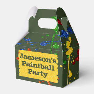 Glitter Paintball Party Anpassad Namn Favoritlåda Presentaskar