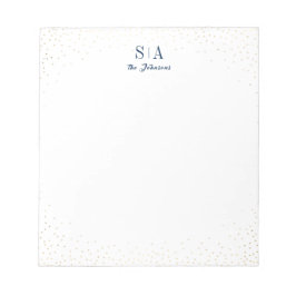 Glitter pars monogram personlig Stationery Anteckningsblock