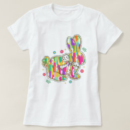 Glitter Påskhare Typografi T Shirt