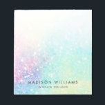 Glitter Pastel Bokeh Girly Colorful Mönster Anteckningsblock<br><div class="desc">En vacker multifärgad pastel glitter mönster,  som du kan anpassa med din anpassningsbar.</div>