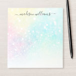 Glitter Pastel Bokeh Girly Colorful Mönster Anteckningsblock<br><div class="desc">En vacker multifärgad pastel glitter mönster,  som du kan anpassa med din anpassningsbar.</div>