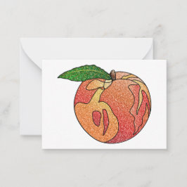 Glitter Peach Anteckningskort