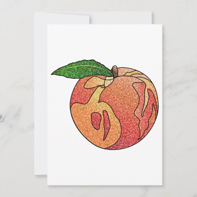 Glitter Peach Julkort (Framsida)