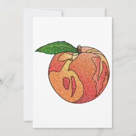 Glitter Peach Julkort