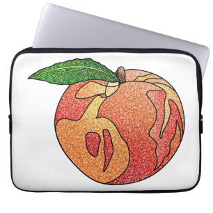 Glitter Peach Laptop Fodral