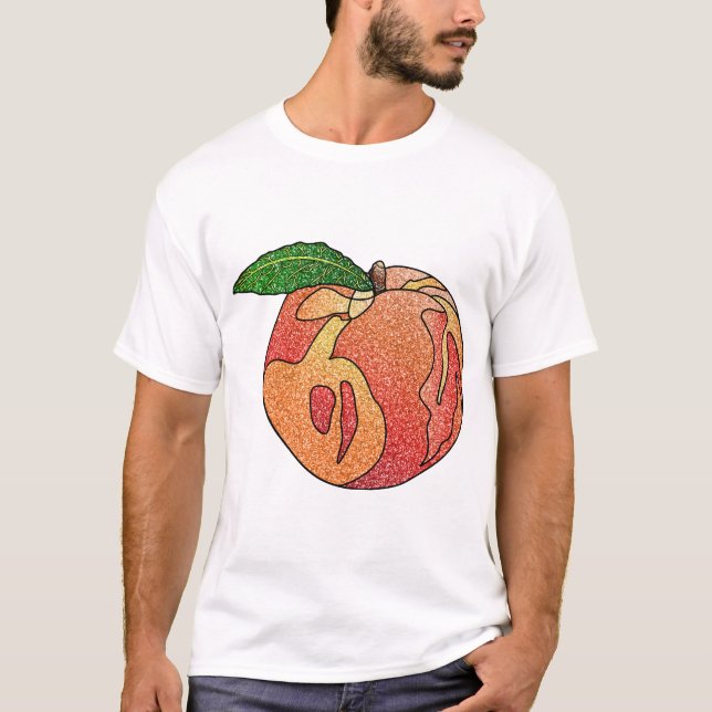 Glitter Peach T Shirt (Framsida)