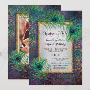 Glitter Peacock Feather Lila Photo Date Change Spara Datumet