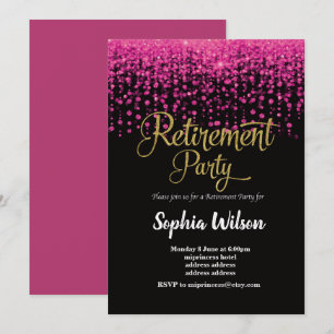 glitter Pension Party inbjudan