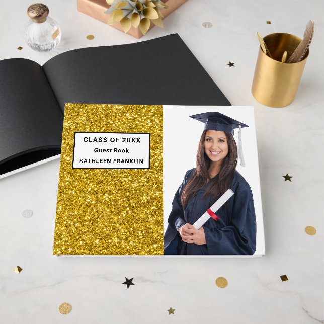 Glitter personifiera studenten i Student Gästböcker (Framsida Öppen)