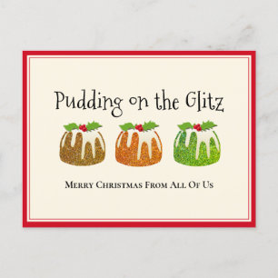 Glitter Pudding-julkort Helg Vykort