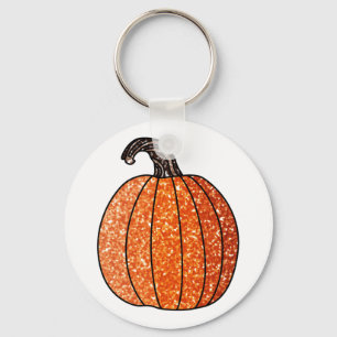 Glitter Pumpkin Nyckelring