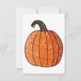 Glitter Pumpkin Tack Kort