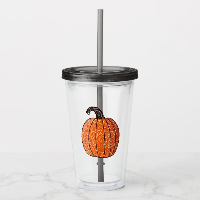Glitter Pumpkin Take Away Mugg (Framsida)