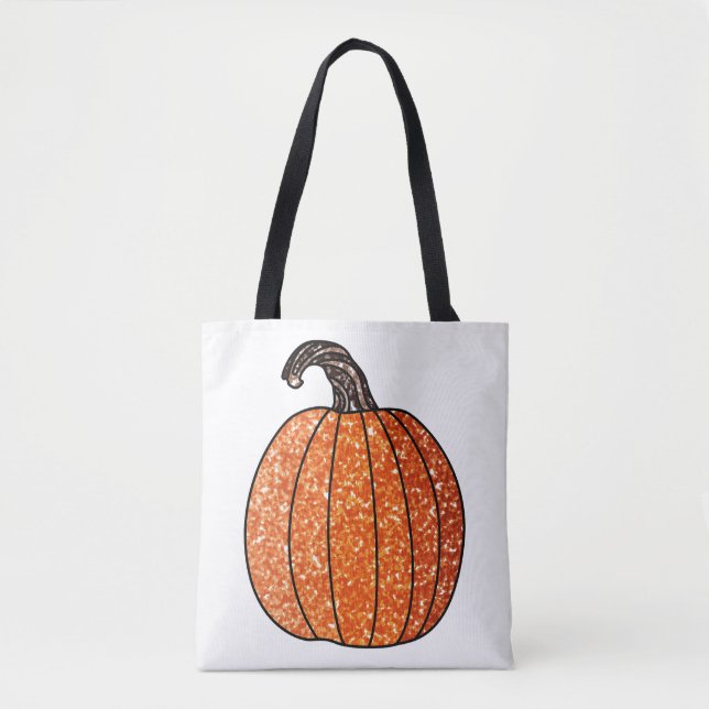 Glitter Pumpkin Tygkasse (Framsida)