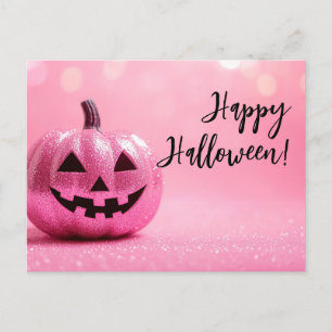 Glitter Pumpkins Halloween-hälsningskort Vykort