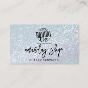 Glitter QR Code Logotyp Online Shop Aqua Vatten Visitkort