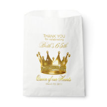 Glitter Queen of our Hearts 65e Birthday Krona