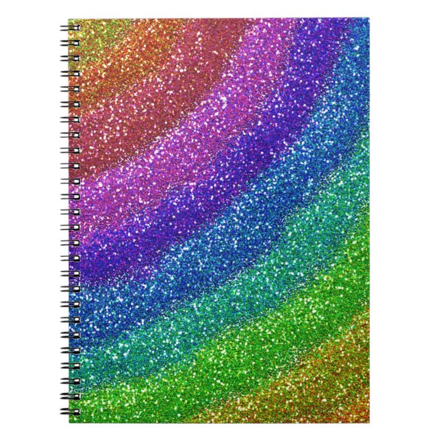 Glitter Rainbow Anteckningsbok (Framsidan)