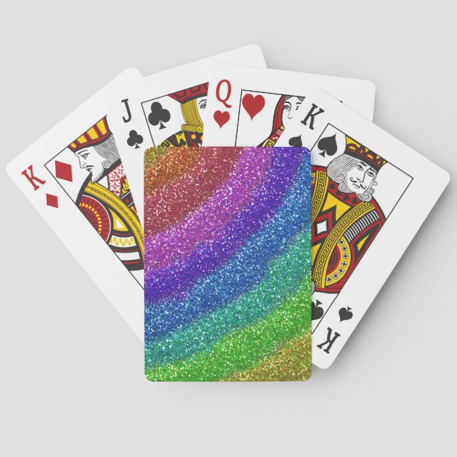 Glitter Rainbow Casinokort (Baksidan)