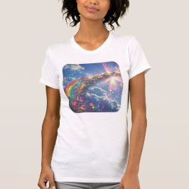Glitter Rainbow Digital Art T Shirt