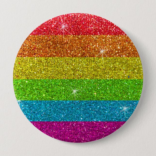 Glitter Rainbow Flagga jämlikhet Gay pride Knapp (Framsida)