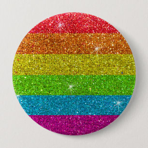 Glitter Rainbow Flagga jämlikhet Gay pride Knapp