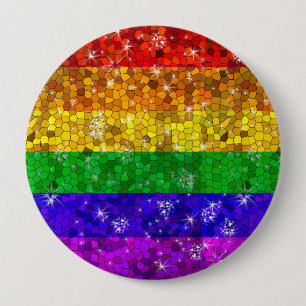 Glitter Rainbow Flagga jämlikhet Gay pride Knapp