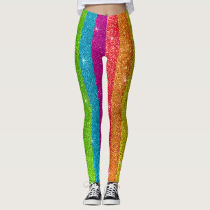Glitter Rainbow Flagga jämlikhet Gay pride Leggings