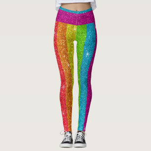 Glitter Rainbow Flagga jämlikhet Gay pride Leggings