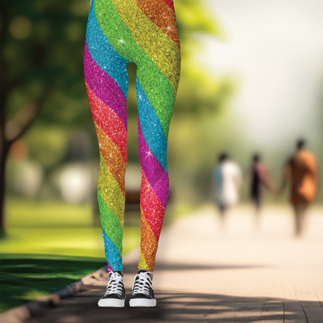 Glitter Rainbow Flagga jämlikhet Gay pride Leggings (Skapare uppladdad)