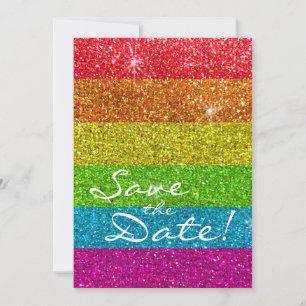 Glitter Rainbow Flagga jämlikhet Gay pride Spara Datumet