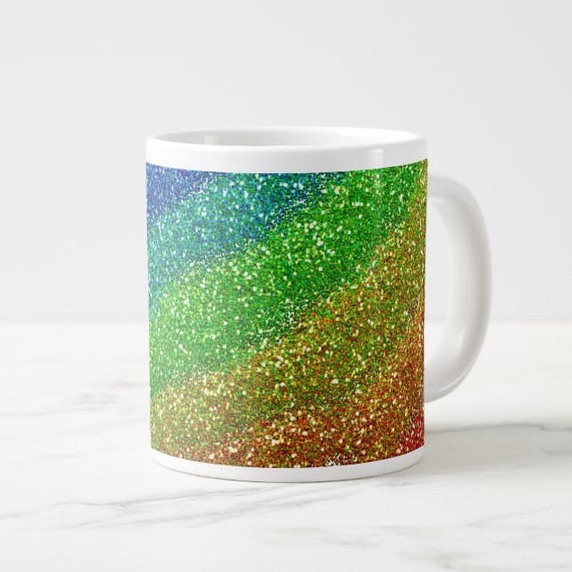 Glitter Rainbow Jumbo Mugg (Framsida höger)