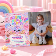 Glitter Rainbow Squishy Flickflicka Födelsedagsfes