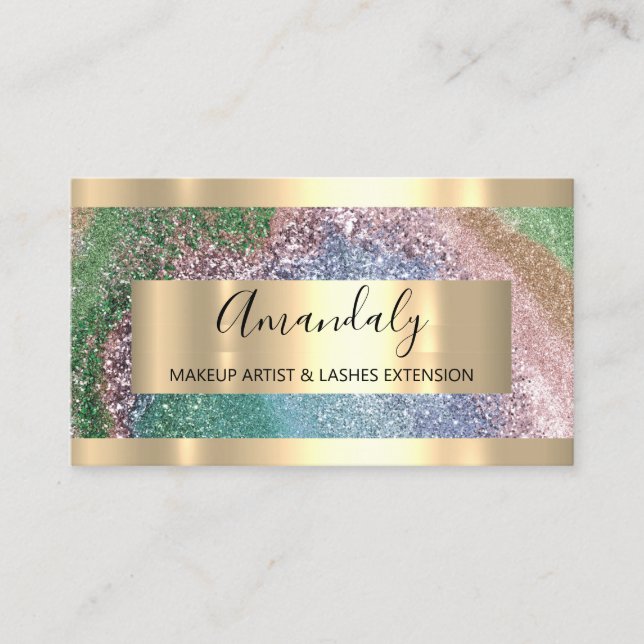Glitter Ram Event Planner Beauty Studio SPA Visitkort (Framsida)