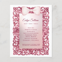 Glitter ram rosa flugflugor flygblad