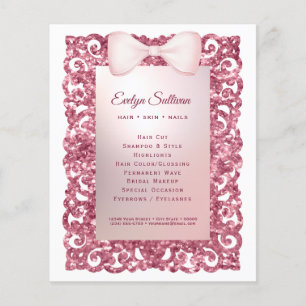 Glitter ram rosa flugflugor flygblad