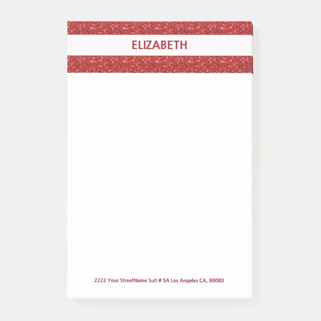 Glitter Rand Post-it Block (Framsida)