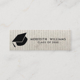 Glitter-randig Grad Cap Studenten Infoga Mini Visitkort