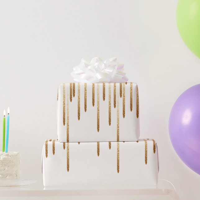 Glitter-regn papper presentpapper (Festgåvor)