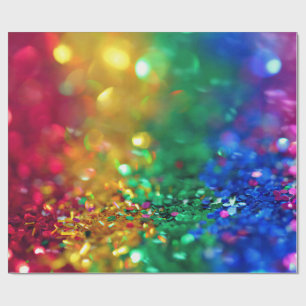 glitter regnbåge presentpapper