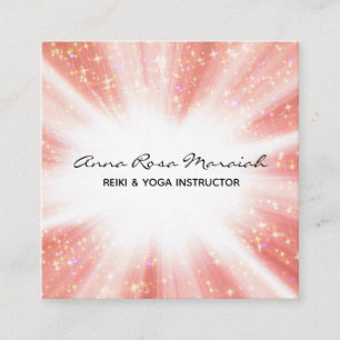 *~* Glitter Reiki Energy Healing Rays Light Worker Fyrkantigt Visitkort