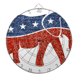 glitter-republikansk elefant darttavla
